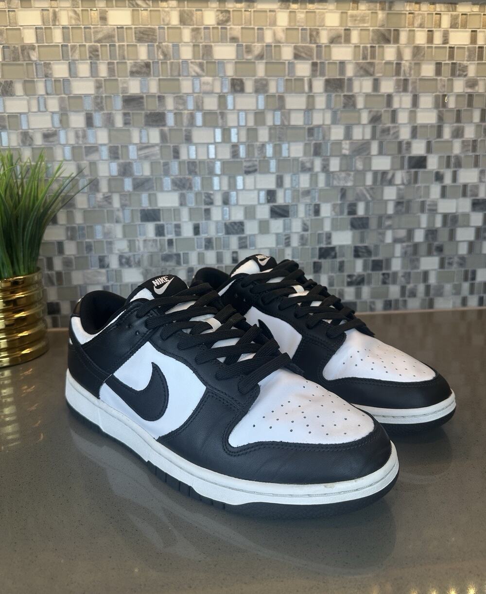 Nike Dunk Low Panda DD1391-100 Men’s Size 12 White Black Leather Shoes